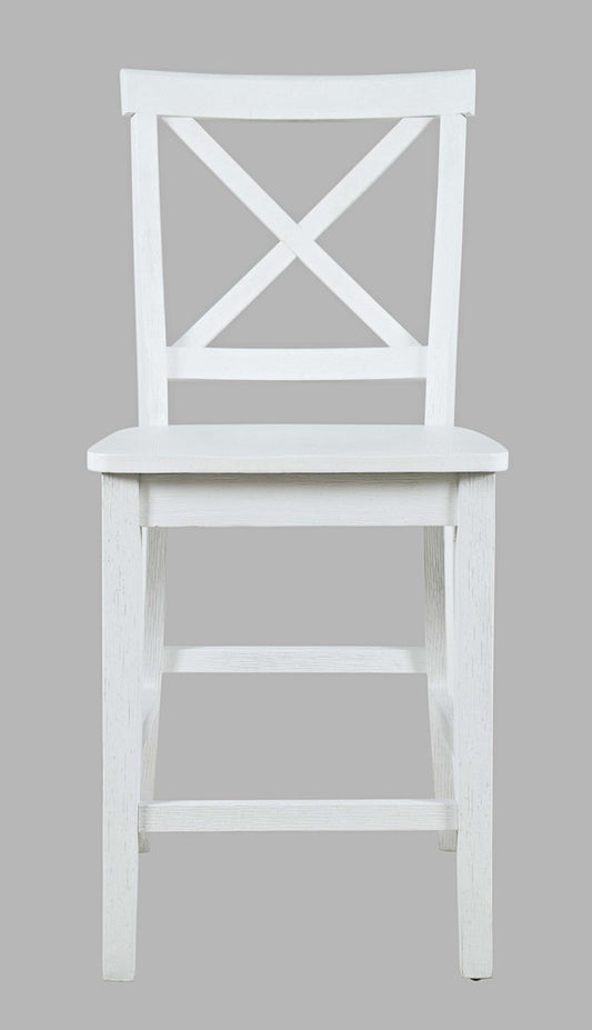 Jofran - Eastern Tides X-Back Coastal Counter Barstool (Set of 2) - 2146-BS420KD view 1