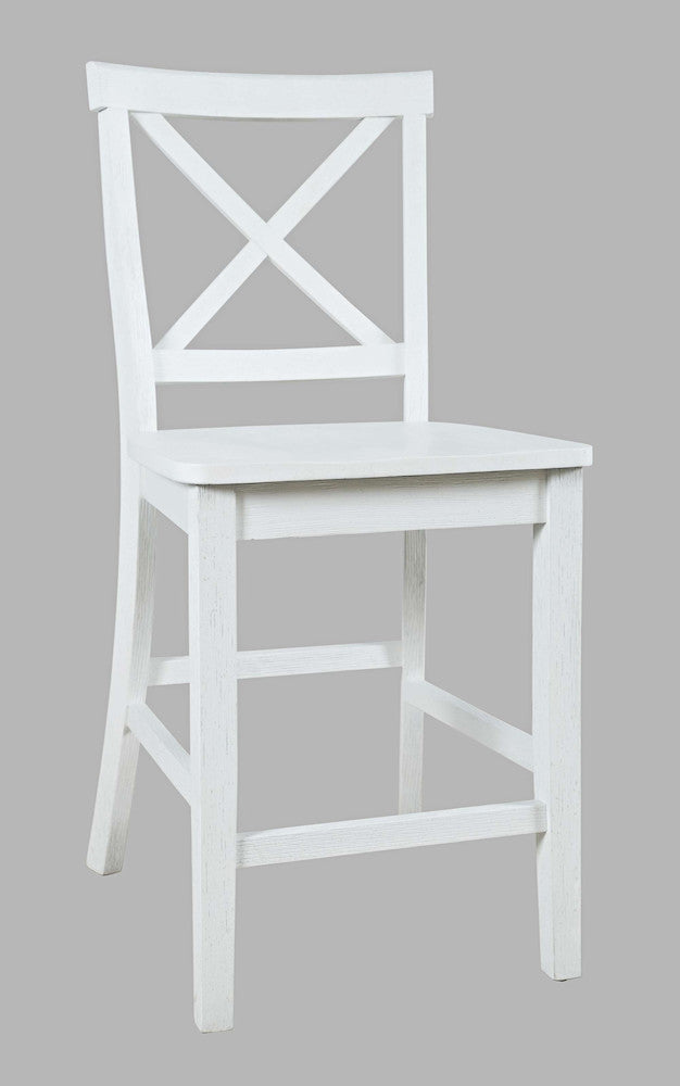 Jofran - Eastern Tides X-Back Coastal Counter Barstool (Set of 2) - 2146-BS420KD view 2
