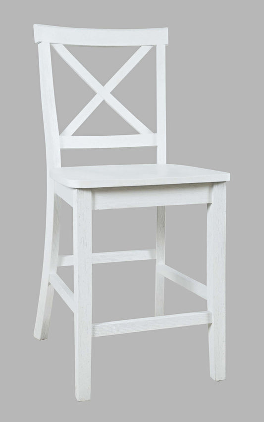 Jofran - Eastern Tides X-Back Coastal Counter Barstool (Set of 2) - 2146-BS420KD view 2