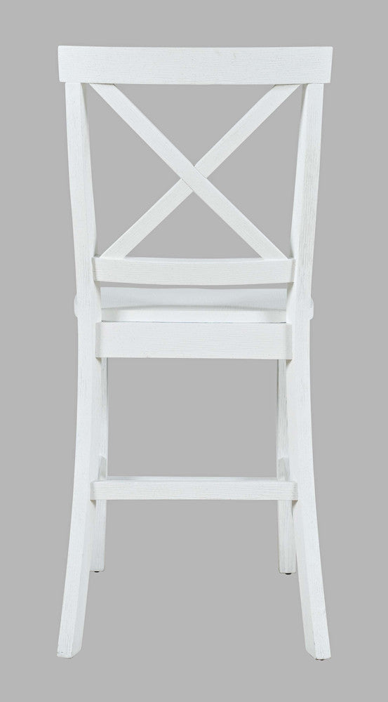 Jofran - Eastern Tides X-Back Coastal Counter Barstool (Set of 2) - 2146-BS420KD view 3