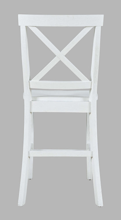 Jofran - Eastern Tides X-Back Coastal Counter Barstool (Set of 2) - 2146-BS420KD view 3