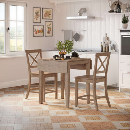 Jofran - Eastern Tides X-Back Coastal Counter Barstool (Set of 2) - 2148-BS420KD view 6