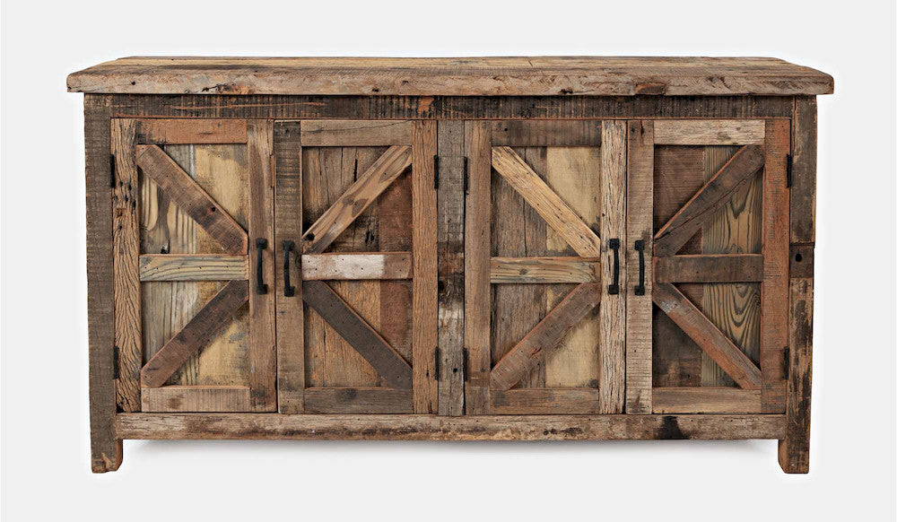 Jofran - Eden Prairie 4 Door Accent Cabinet - Heavily Distressed Reclaimed Wood - 1989-60 view 1