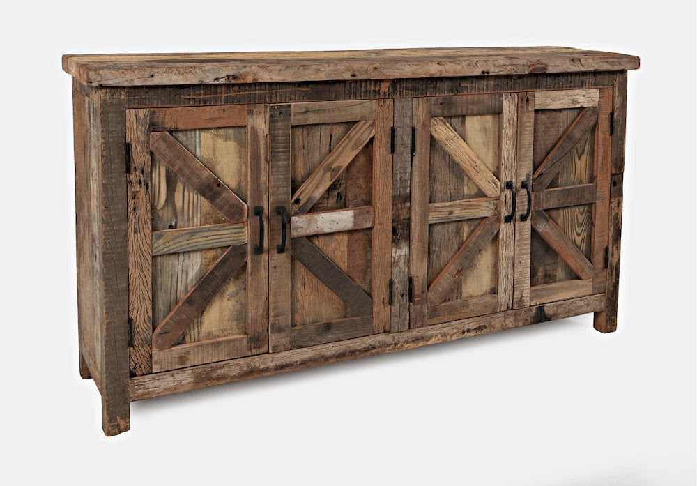 Jofran - Eden Prairie 4 Door Accent Cabinet - Heavily Distressed Reclaimed Wood - 1989-60 view 2