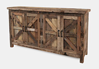 Jofran - Eden Prairie 4 Door Accent Cabinet - Heavily Distressed Reclaimed Wood - 1989-60 view 3
