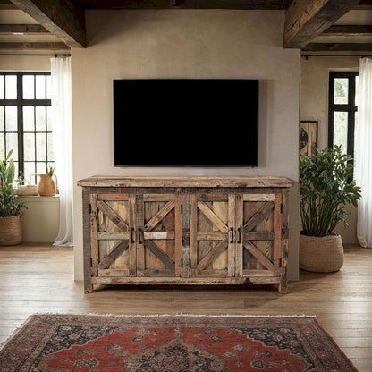 Jofran - Eden Prairie 4 Door Accent Cabinet - Heavily Distressed Reclaimed Wood - 1989-60 view 5