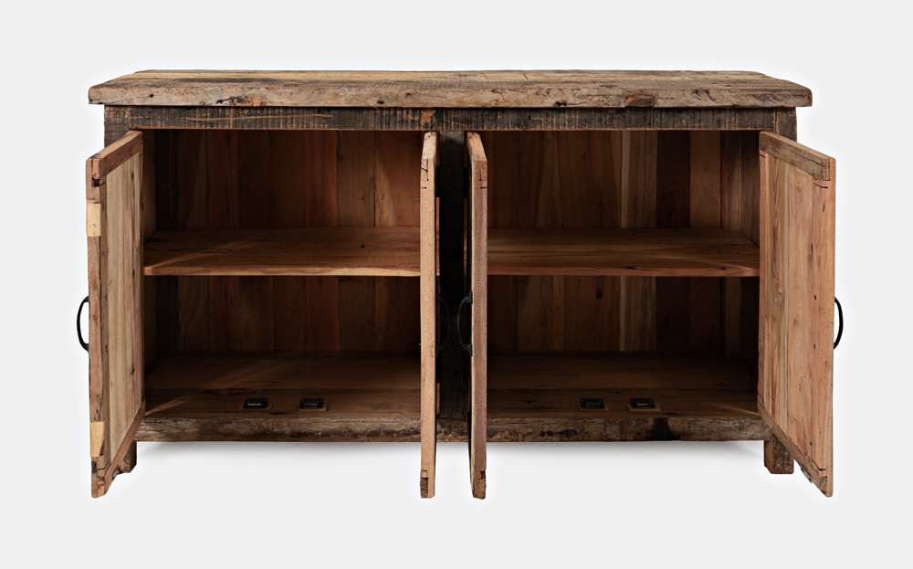Jofran - Eden Prairie 4 Door Accent Cabinet - Heavily Distressed Reclaimed Wood - 1989-60 veiw 3