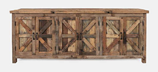 Jofran - Eden Prairie 6 Door Accent Cabinet - Heavily Distressed Reclaimed Wood - 1989-84 view 1