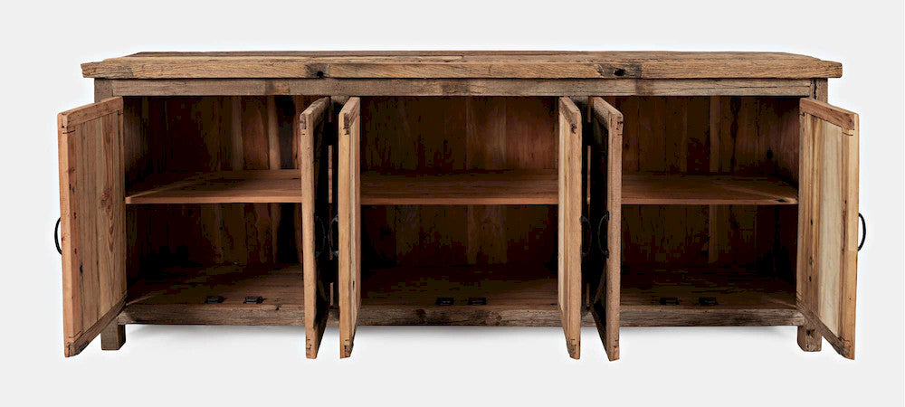 Jofran - Eden Prairie 6 Door Accent Cabinet - Heavily Distressed Reclaimed Wood - 1989-84 view 7