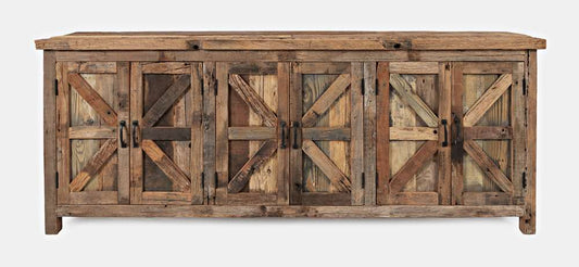 Jofran - Eden Prairie 6 Door Accent Cabinet - Heavily Distressed Reclaimed Wood - 1989-84 veiw 2