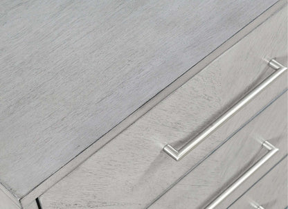 Jofran - Eloquence Contemporary Modern 28in USB Charging Nightstand with Drawers and Metal Hardware, Grey - 2176-90 view 6