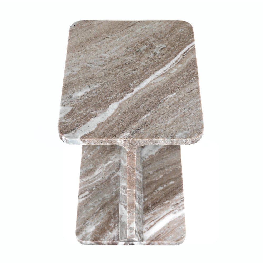 Jofran - Enzo Luxury Genuine Solid Marble Icon End Table - 2330-ENZOTNT view 3