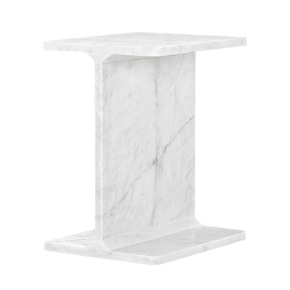 Jofran - Enzo Luxury Genuine Solid Marble Icon End Table - 2330-ENZOWHT view 1