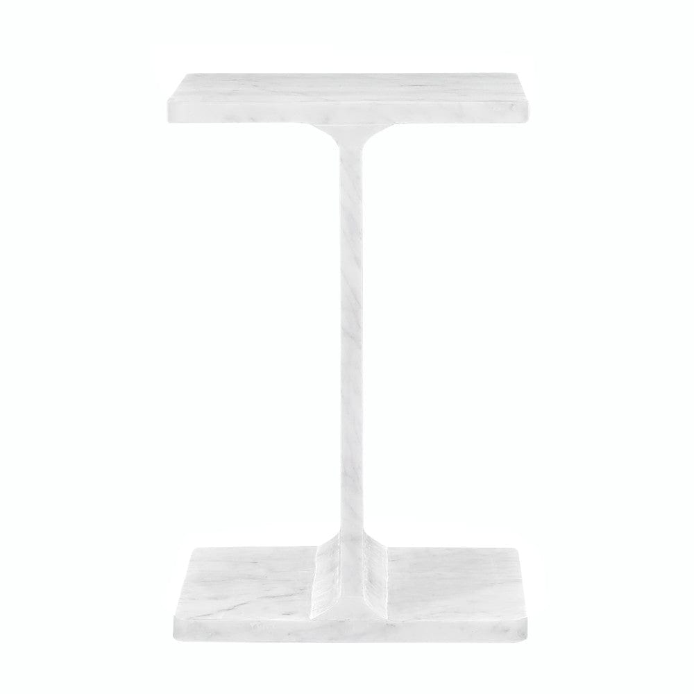 Jofran - Enzo Luxury Genuine Solid Marble Icon End Table - 2330-ENZOWHT view 2