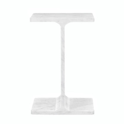 Jofran - Enzo Luxury Genuine Solid Marble Icon End Table - 2330-ENZOWHT view 2