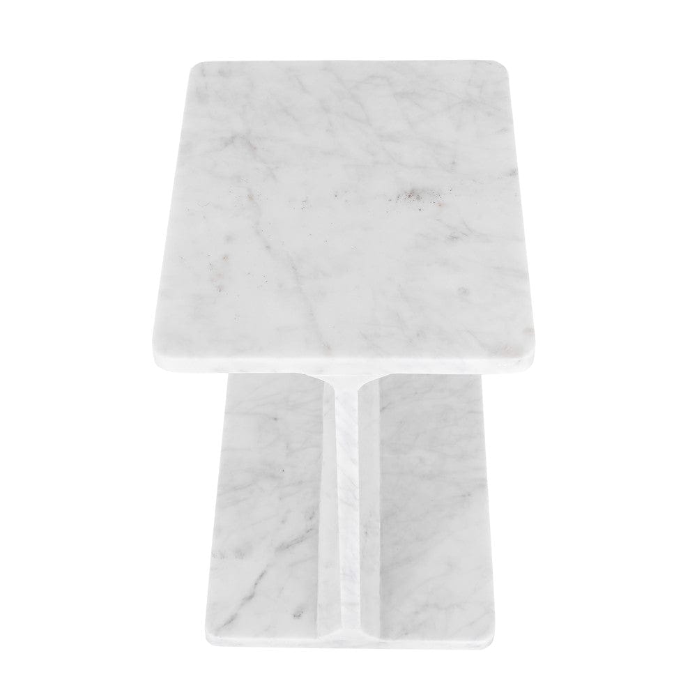 Jofran - Enzo Luxury Genuine Solid Marble Icon End Table - 2330-ENZOWHT view 3