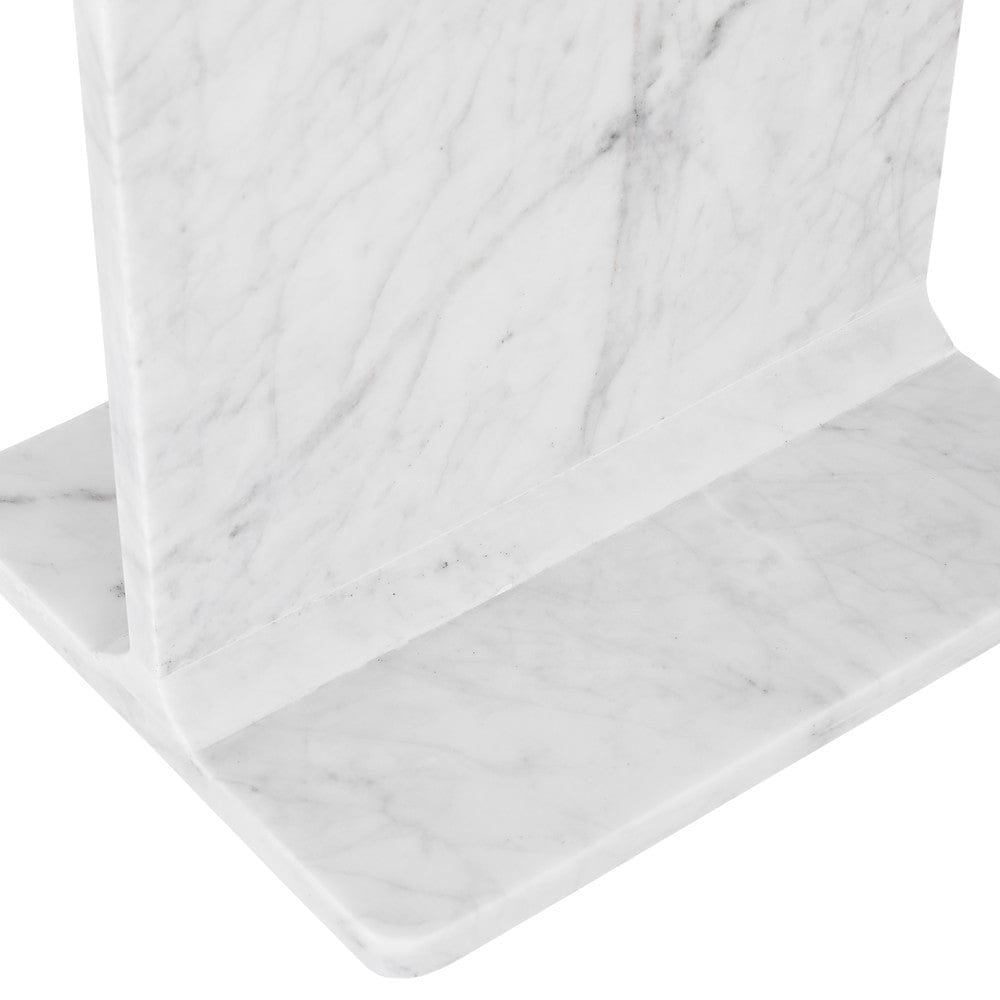 Jofran - Enzo Luxury Genuine Solid Marble Icon End Table - 2330-ENZOWHT view 6