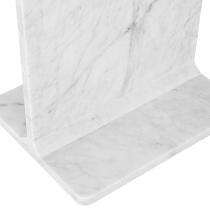 Jofran - Enzo Luxury Genuine Solid Marble Icon End Table - 2330-ENZOWHT view 6