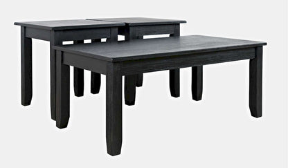 Jofran - Eros Contemporary 3 Piece Coffee Table Set - Brushed Black - 2089-BLK view 2