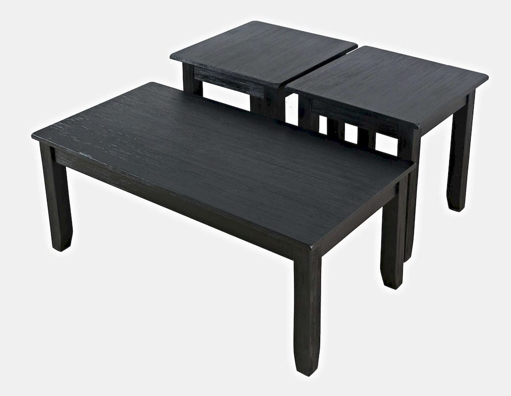 Jofran - Eros Contemporary 3 Piece Coffee Table Set - Brushed Black - 2089-BLK view 3
