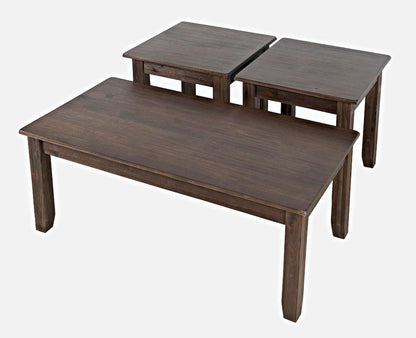 Jofran - Eros Contemporary 3 Piece Coffee Table Set - Brushed Chestnut - 2089-CHS view 3