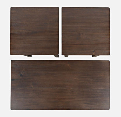Jofran - Eros Contemporary 3 Piece Coffee Table Set - Brushed Chestnut - 2089-CHS view 4