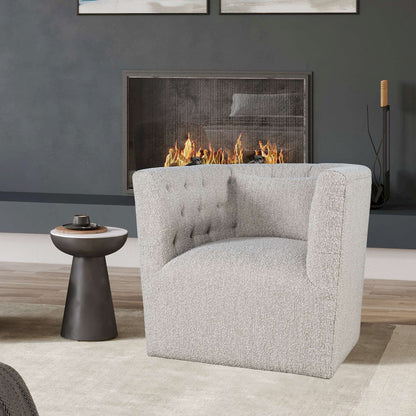 Jofran - Everly Boucle Modern Transitional Swivel Accent Chair - EVERLY-SW-TAUPE view 4