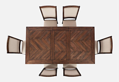 Jofran - Fairview Mid-Century Distressed 78in Seven-Piece Upholstered Dining Set - 1931-78D-7 view 10