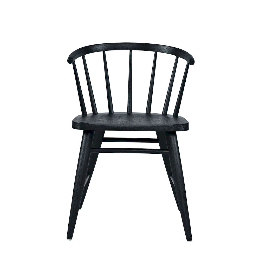Jofran - Fitz Traditional Solid Wood Curved Back Spindle Dining Chair (Set of 2) in Black - 2421-FITZBLK view 1