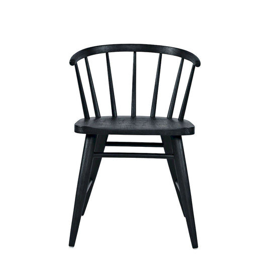 Jofran - Fitz Traditional Solid Wood Curved Back Spindle Dining Chair (Set of 2) in Black - 2421-FITZBLK view 1