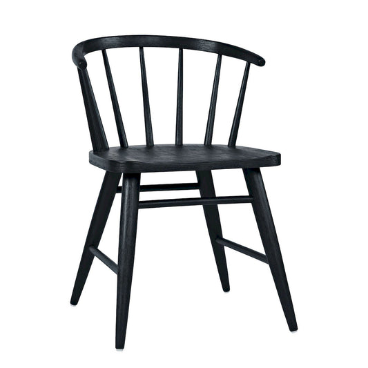Jofran - Fitz Traditional Solid Wood Curved Back Spindle Dining Chair (Set of 2) in Black - 2421-FITZBLK view 2