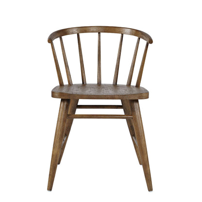 Jofran - Fitz Traditional Solid Wood Curved Back Spindle Dining Chair (Set of 2) in Chestnut - 2421-FITZCHS view 1