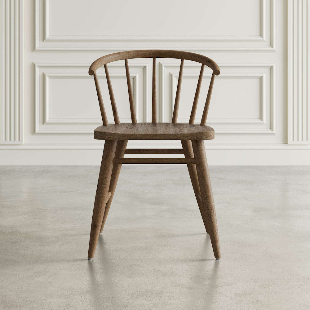 Jofran - Fitz Traditional Solid Wood Curved Back Spindle Dining Chair (Set of 2) in Chestnut - 2421-FITZCHS view 4