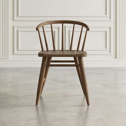 Jofran - Fitz Traditional Solid Wood Curved Back Spindle Dining Chair (Set of 2) in Chestnut - 2421-FITZCHS view 4