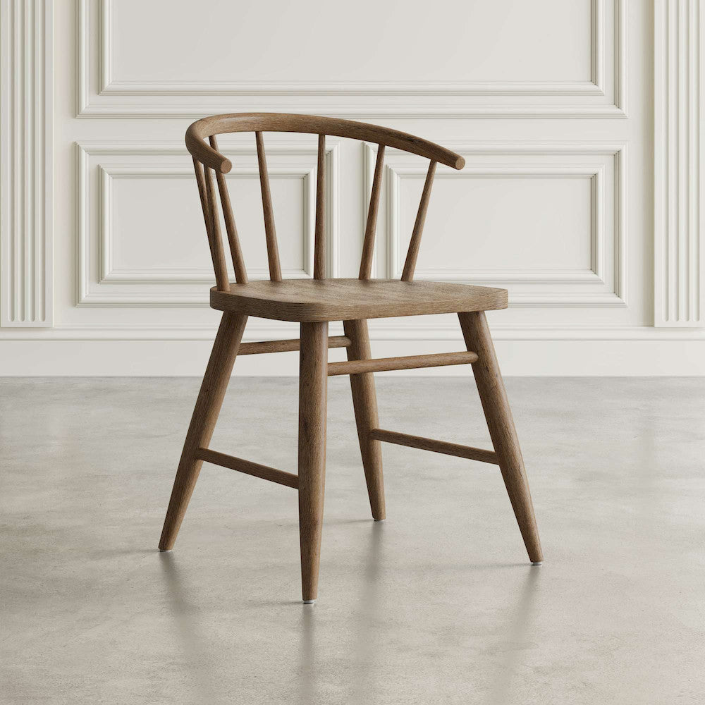 Jofran - Fitz Traditional Solid Wood Curved Back Spindle Dining Chair (Set of 2) in Chestnut - 2421-FITZCHS view 5