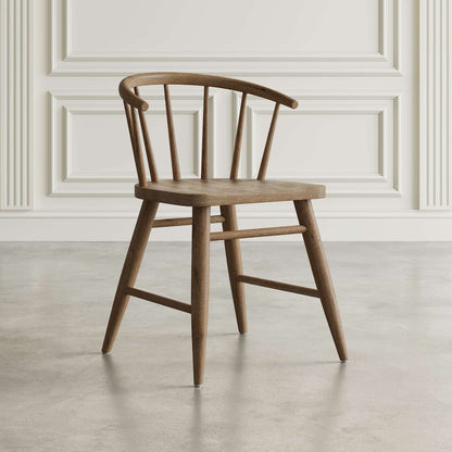 Jofran - Fitz Traditional Solid Wood Curved Back Spindle Dining Chair (Set of 2) in Chestnut - 2421-FITZCHS view 5