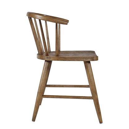 Jofran - Fitz Traditional Solid Wood Curved Back Spindle Dining Chair (Set of 2) in Chestnut - 2421-FITZCHS view 8