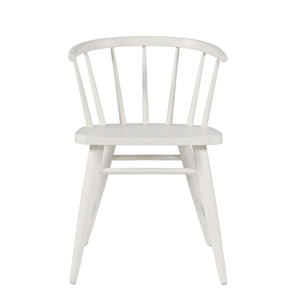 Jofran - Fitz Traditional Solid Wood Curved Back Spindle Dining Chair (Set of 2) in White - 2421-FITZWHT view 1