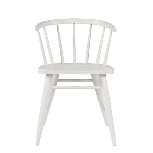 Jofran - Fitz Traditional Solid Wood Curved Back Spindle Dining Chair (Set of 2) in White - 2421-FITZWHT view 1