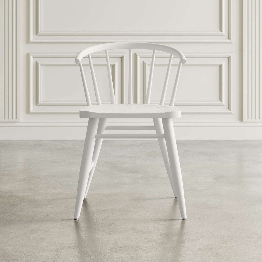 Jofran - Fitz Traditional Solid Wood Curved Back Spindle Dining Chair (Set of 2) in White - 2421-FITZWHT view 4