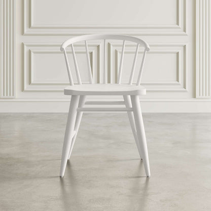 Jofran - Fitz Traditional Solid Wood Curved Back Spindle Dining Chair (Set of 2) in White - 2421-FITZWHT view 4