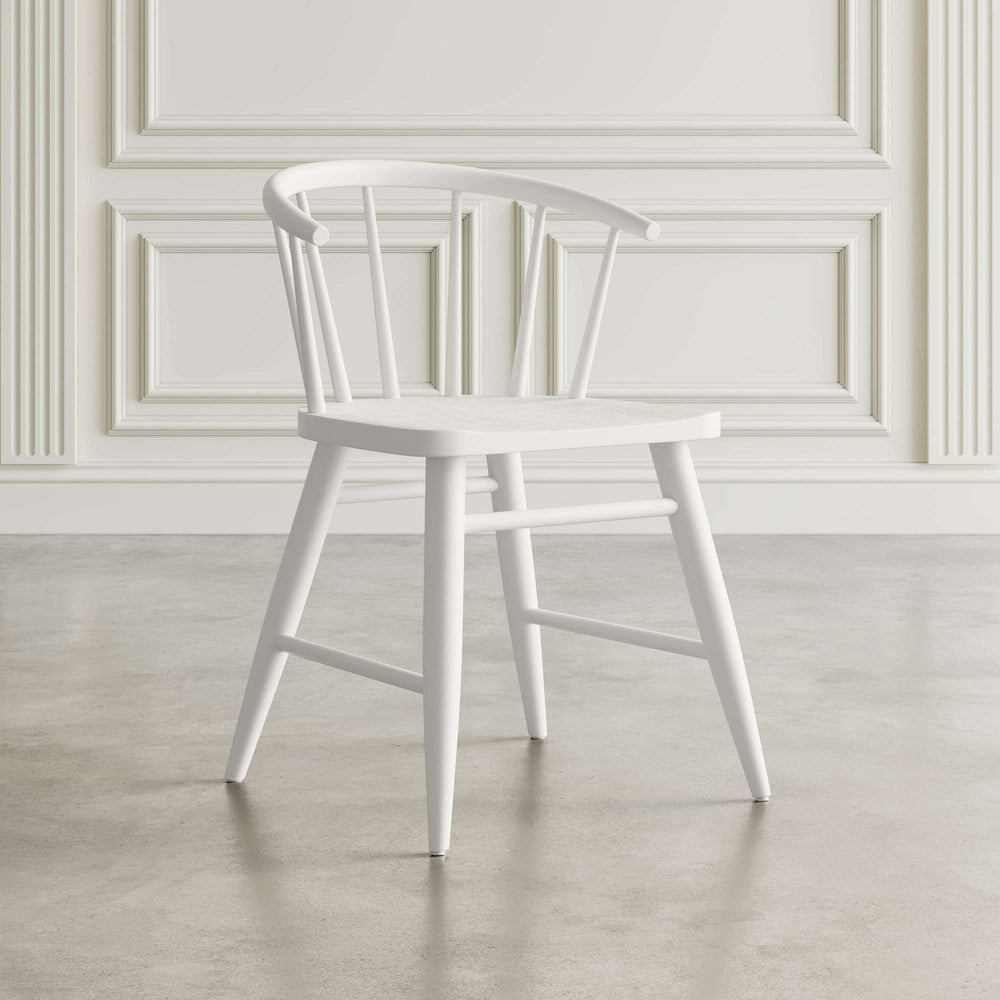 Jofran - Fitz Traditional Solid Wood Curved Back Spindle Dining Chair (Set of 2) in White - 2421-FITZWHT view 5