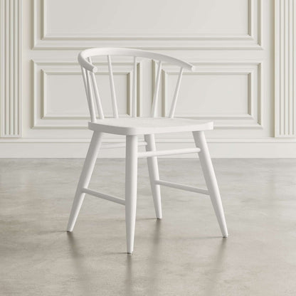 Jofran - Fitz Traditional Solid Wood Curved Back Spindle Dining Chair (Set of 2) in White - 2421-FITZWHT view 5