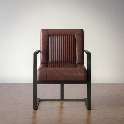 Jofran - Genuine Leather Sled Chair - Dark Sienna - MAGUIRE-CH-DKSIENNA view 5