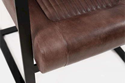 Jofran - Genuine Leather Sled Chair - Dark Sienna - MAGUIRE-CH-DKSIENNA view 8
