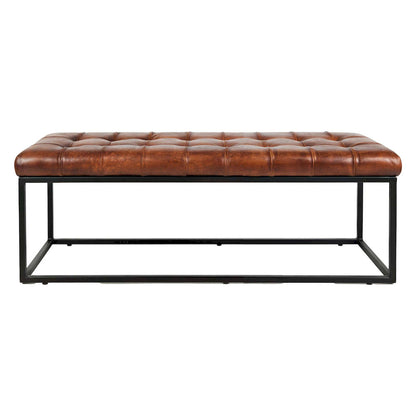 Jofran - Global Archive 50in Genuine Distressed Leather Mid-Century Modern Ottoman Bench - 21-7650 view 1