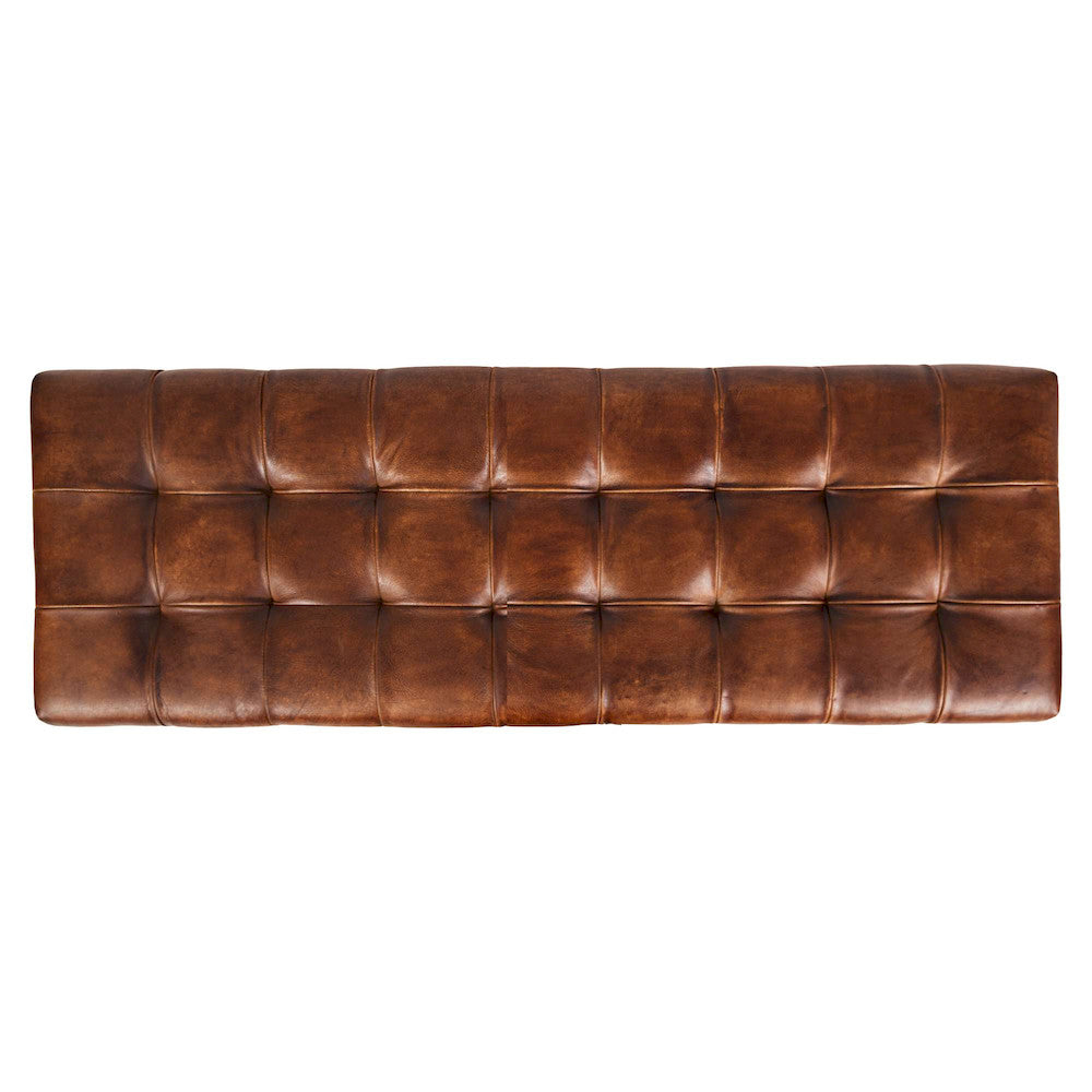 Jofran - Global Archive 50in Genuine Distressed Leather Mid-Century Modern Ottoman Bench - 21-7650 view 6