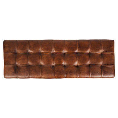 Jofran - Global Archive 50in Genuine Distressed Leather Mid-Century Modern Ottoman Bench - 21-7650 view 6