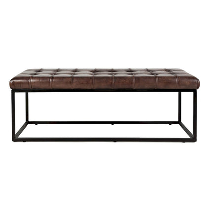 Jofran - Global Archive 50in Genuine Distressed Leather Mid-Century Modern Ottoman Bench - 21-7850 view 1
