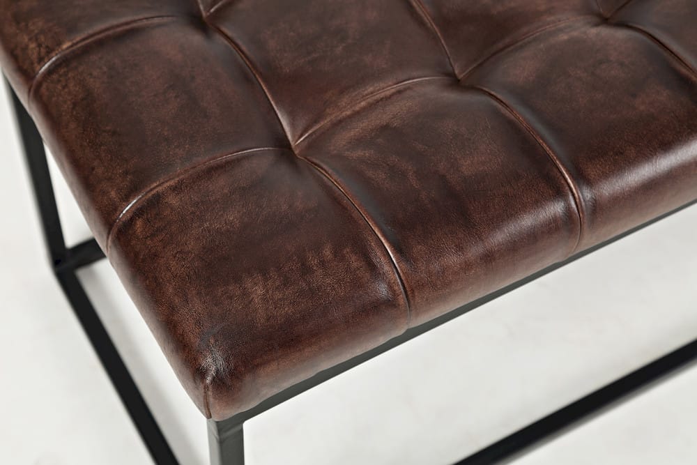 Jofran - Global Archive 50in Genuine Distressed Leather Mid-Century Modern Ottoman Bench - 21-7850 view 5
